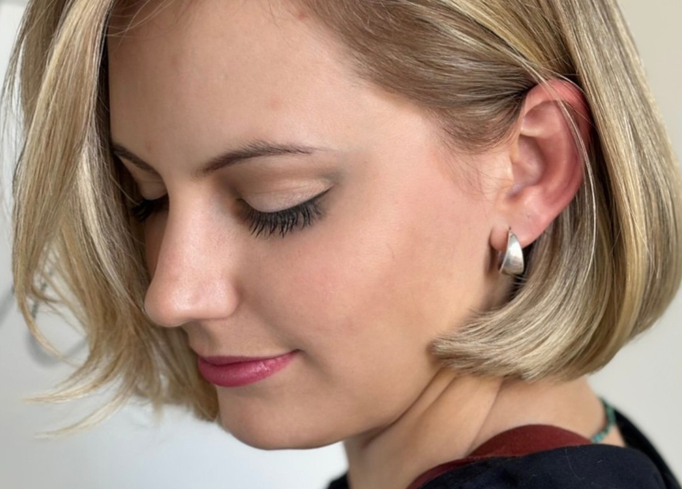 Stylish bob haircut at Rum and Ruby Hair Design, Hermanus, Western Cape, ZA.