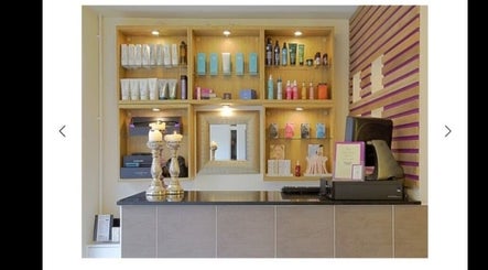 Luxurious reception at Adele@thetherapysuite in Inverness, Scotland, GB, displaying premium beauty products.