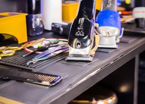 Close-up of grooming tools at Pits Barber Club, Buenos Aires, Ciudad Autónoma De Buenos Aires, AR.