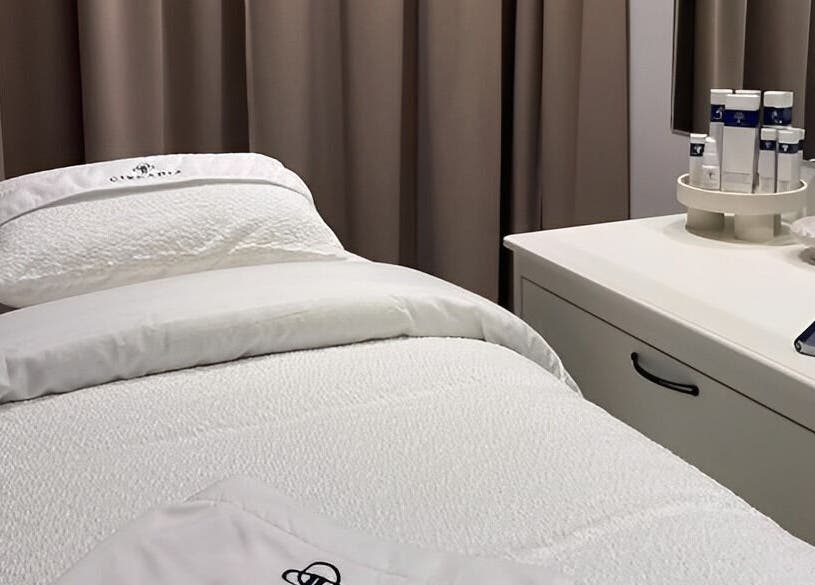 Luxurious treatment room at JK Skin Studio, Double Bay, New South Wales, AU for ultimate relaxation and skincare.