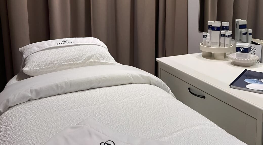 Luxurious treatment room at JK Skin Studio, Double Bay, New South Wales, AU for ultimate relaxation and skincare.