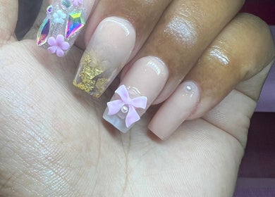 Elegant nail art with 3D designs at Bratz Klaws LC, Vieux Fort, Vieux Fort, LC.