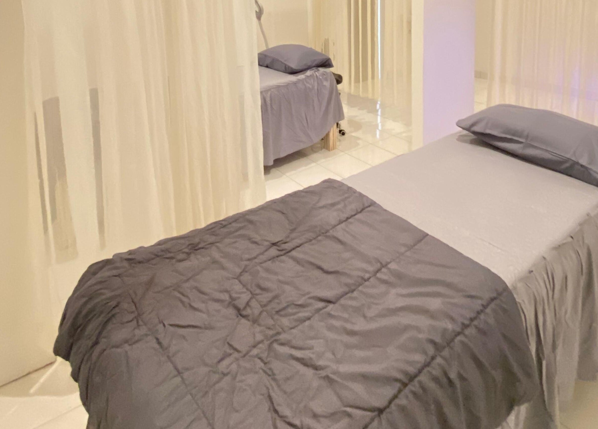 Cozy treatment beds at NSB Beauty Studio Batubulan, Bali, Bali, ID for a relaxing wellness experience.