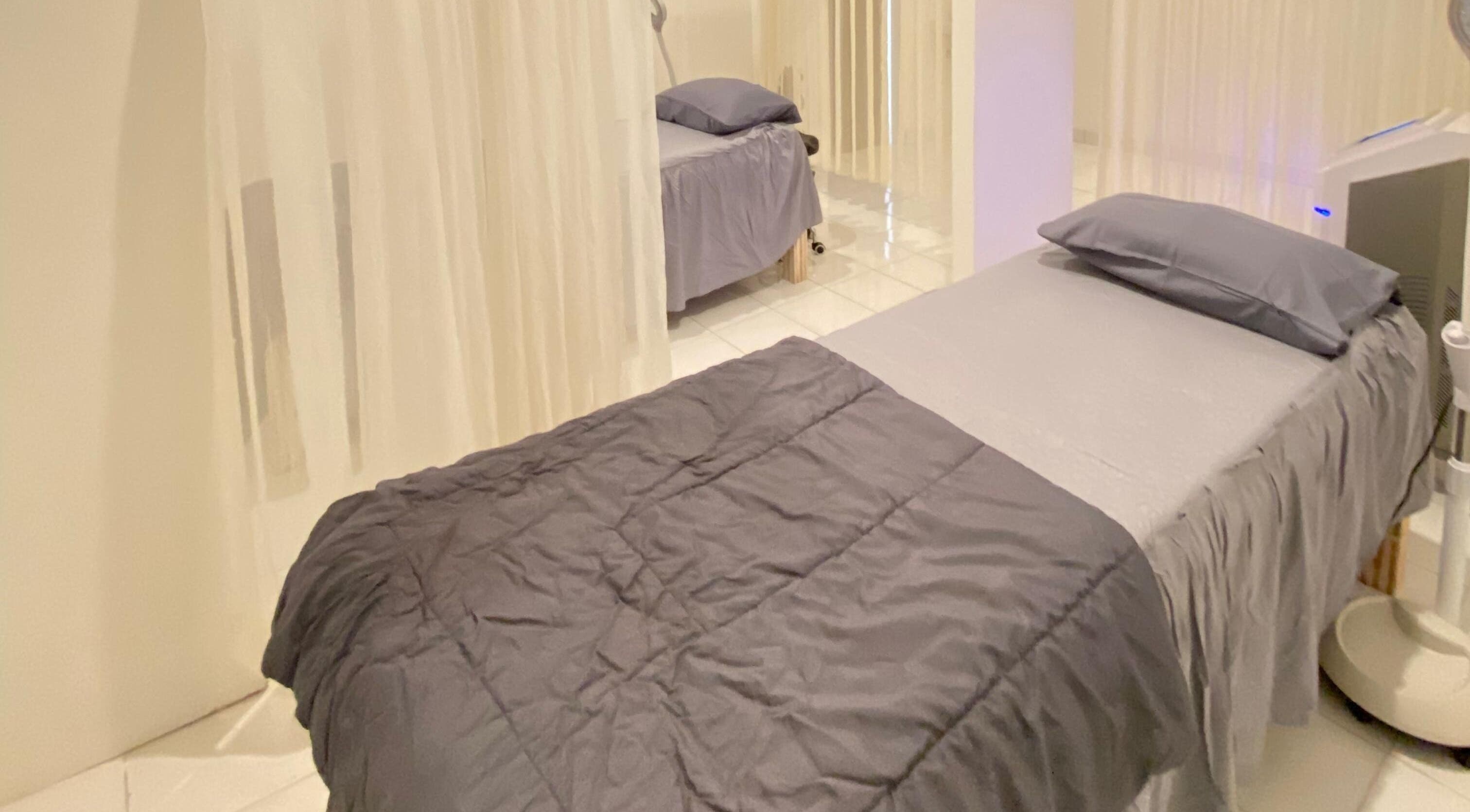Cozy treatment beds at NSB Beauty Studio Batubulan, Bali, Bali, ID for a relaxing wellness experience.