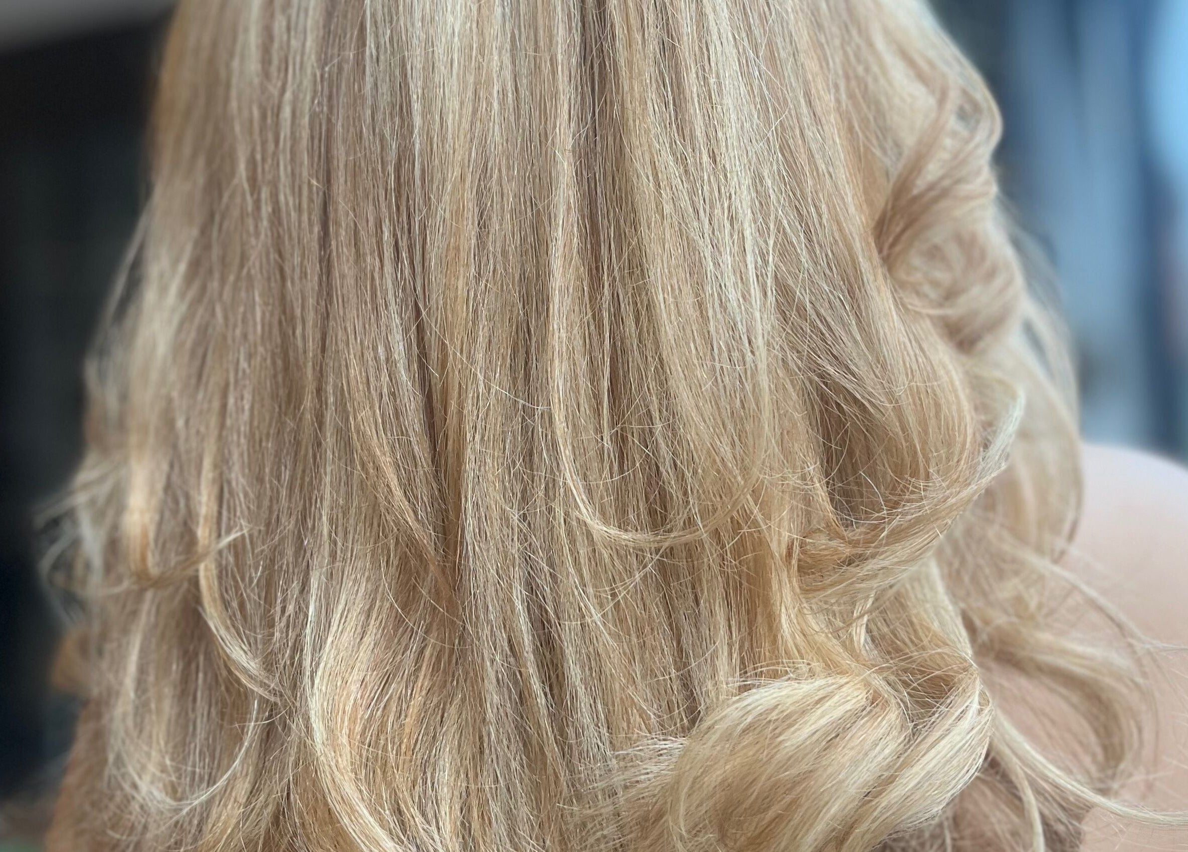 Blonde hair styled elegantly at Sara @ The Loft by Westworks Collective, Bexhill, England, GB.