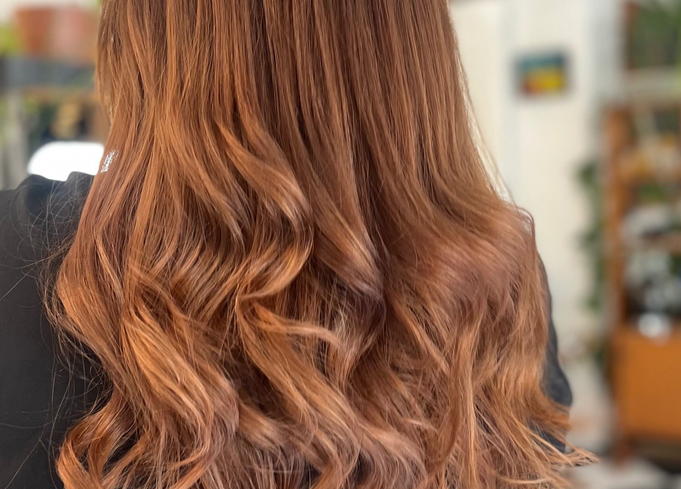 Flowing wavy hair styled at Sara @ The Loft by Westworks Collective, Bexhill, England, GB.