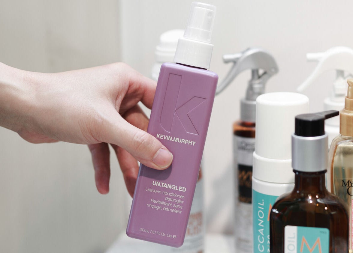 Close-up of hair products at Sejong Hair Salon Kerrisdale, Vancouver, British Columbia, CA.