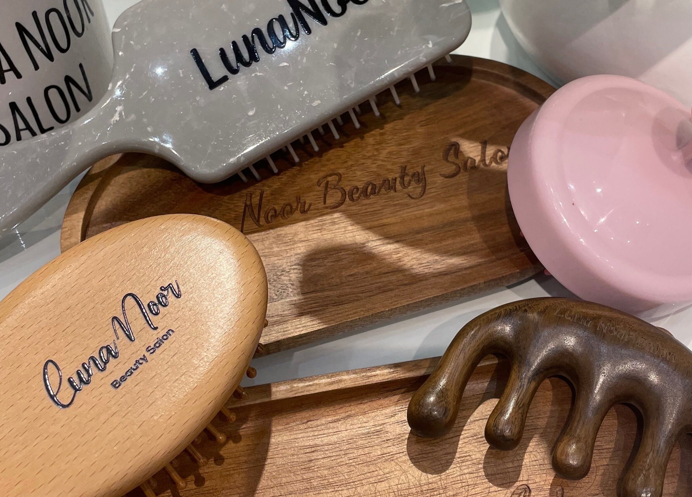 Luna Noor Salon beauty tools displayed at Riyadh, Riyadh Province, SA showcasing elegance and quality.