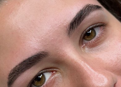 Perfectly shaped brows at Sandra Faria Beauty in Hudson, Massachusetts, US.