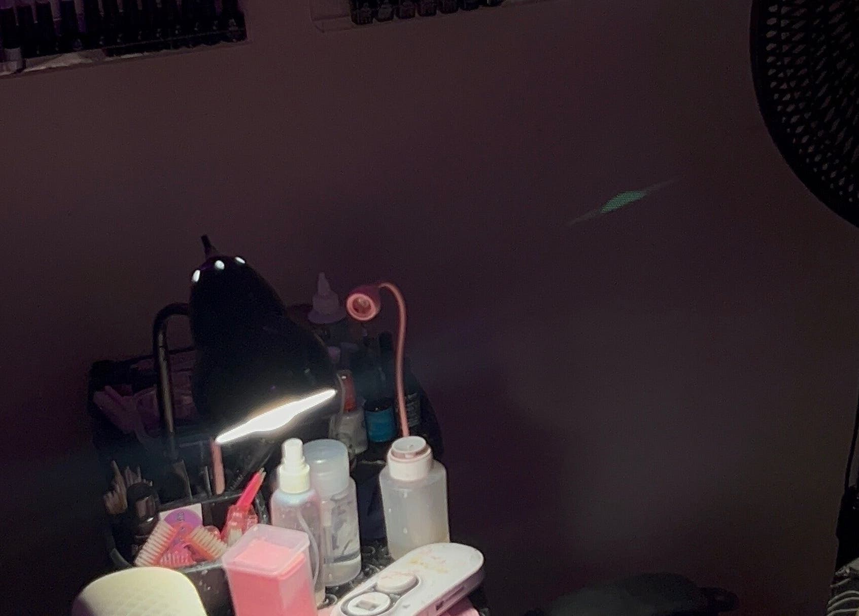 Nail studio setup at Nailzbyshaeimani, Kingston, St. Andrew Parish, JM. Perfect for personalized treatments.