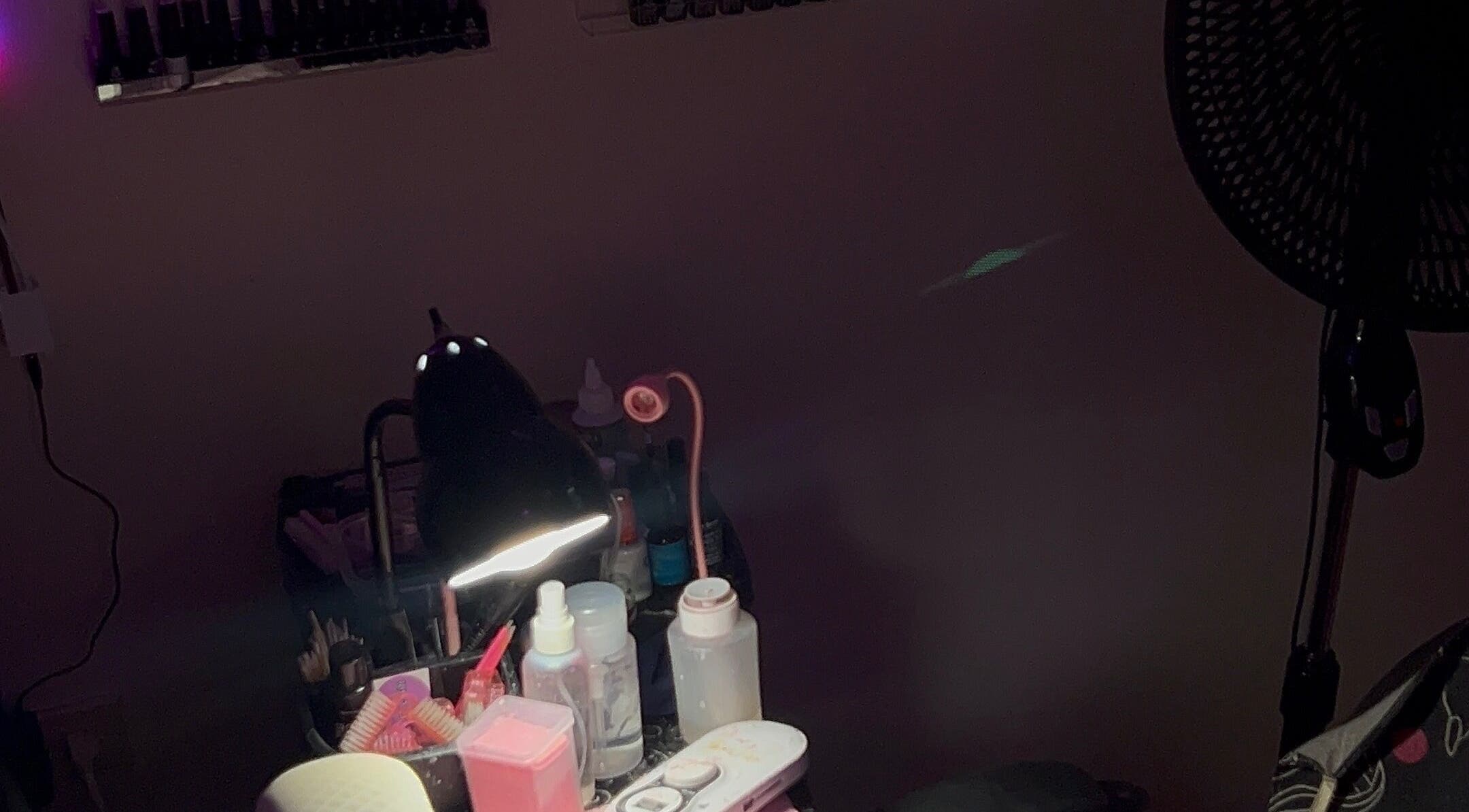 Nail studio setup at Nailzbyshaeimani, Kingston, St. Andrew Parish, JM. Perfect for personalized treatments.