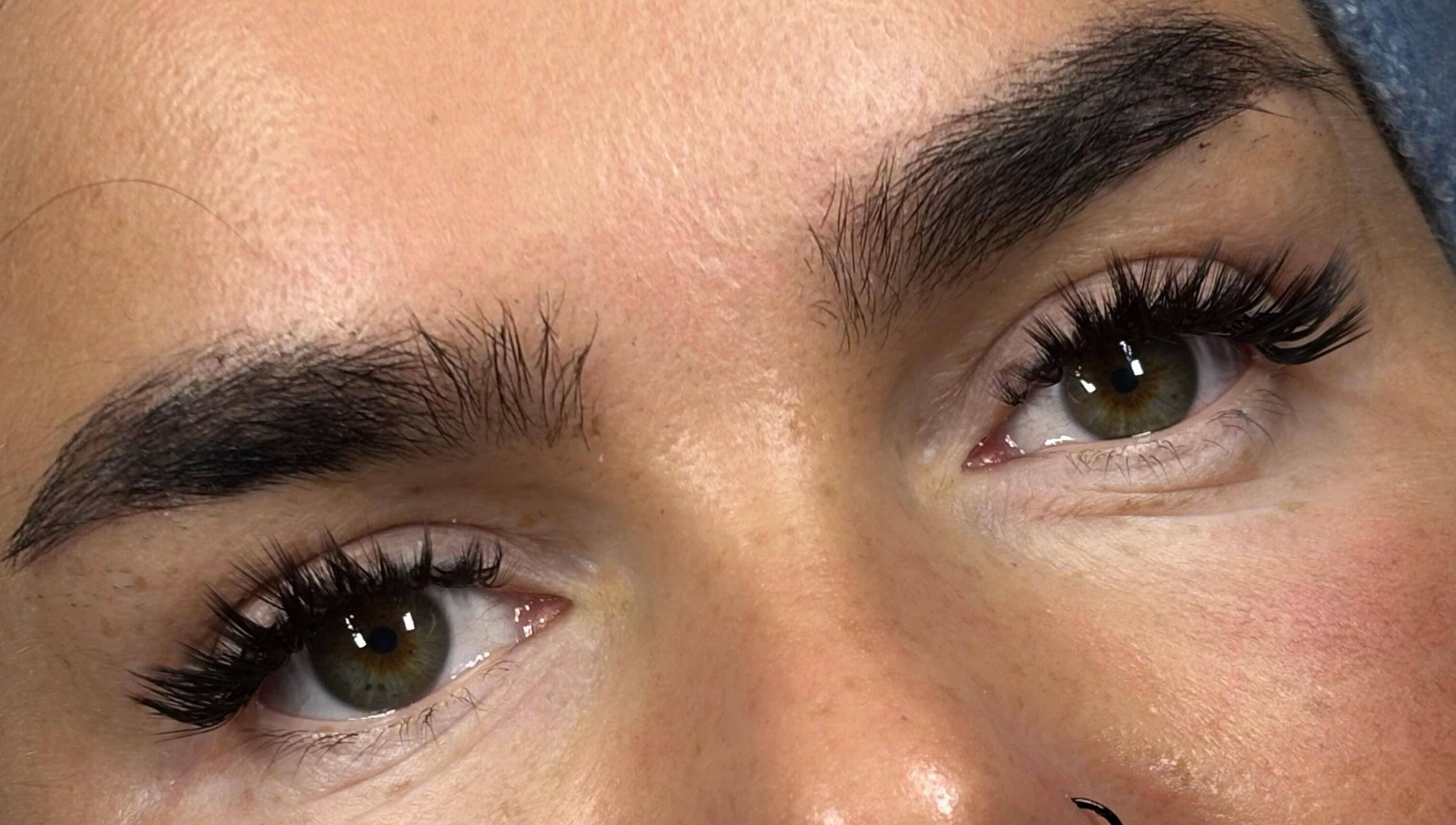 Close-up of elegantly styled lashes at Lucyna Lashes in Milton Keynes, England, GB.