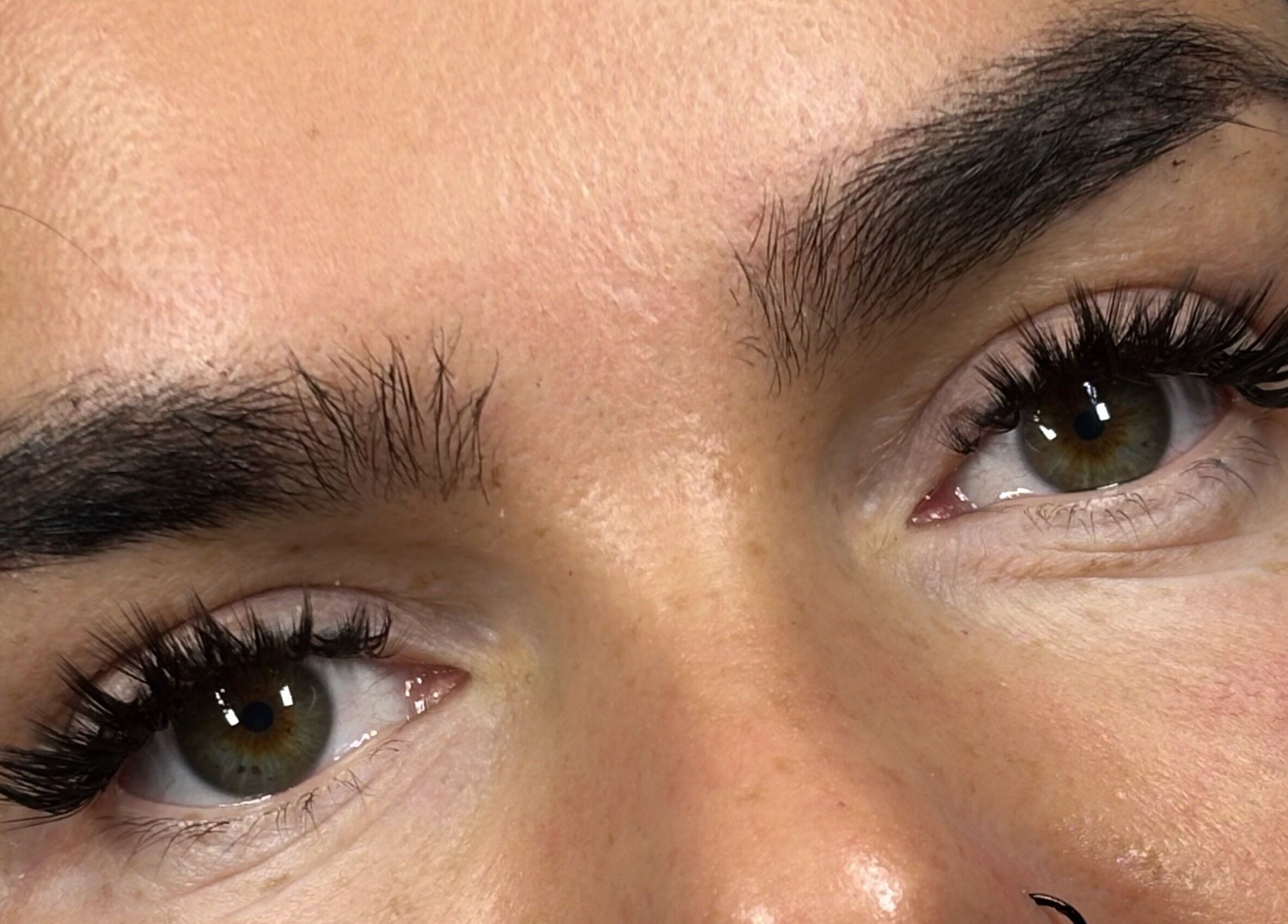 Close-up of elegantly styled lashes at Lucyna Lashes in Milton Keynes, England, GB.