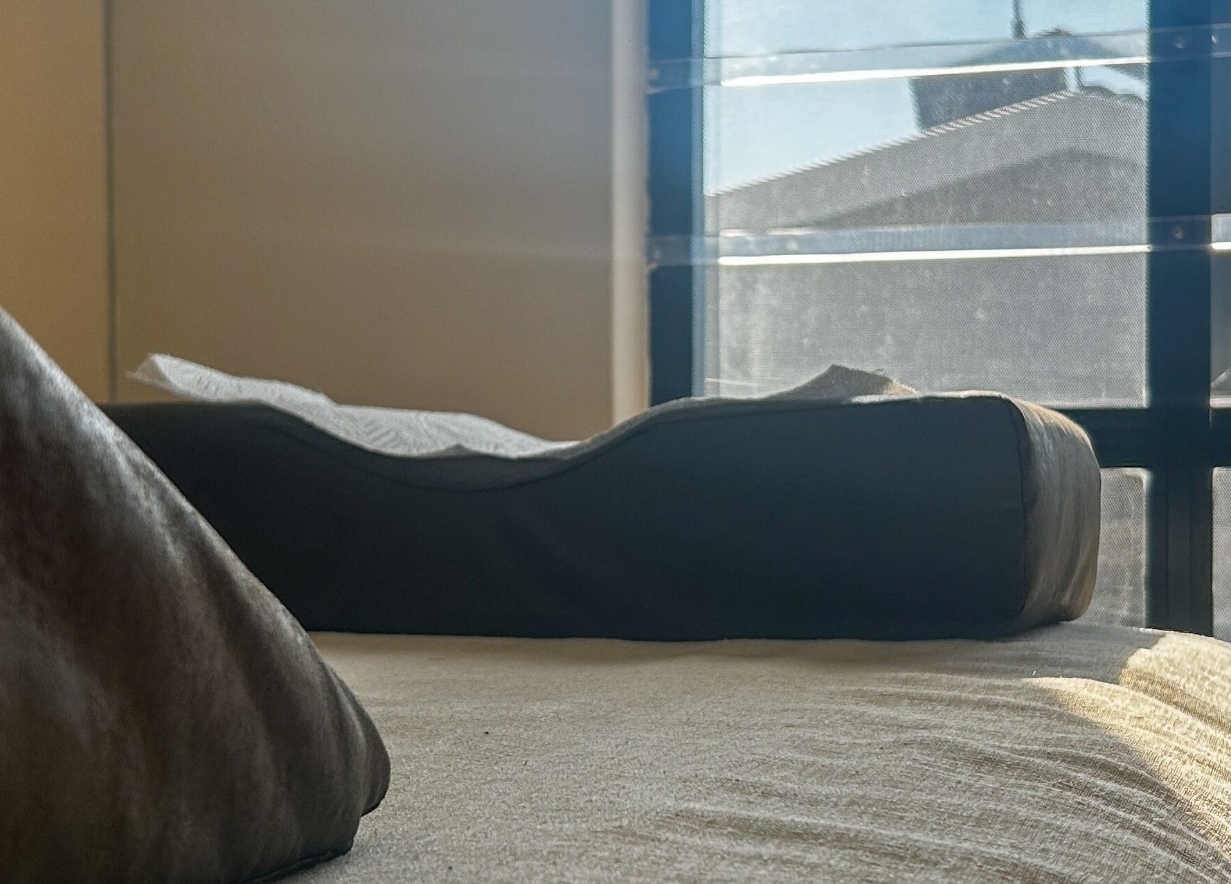Relaxing massage table at Miaco by Cobi Naudé, Durban North, Kwazulu-natal, ZA, basked in sunlight.