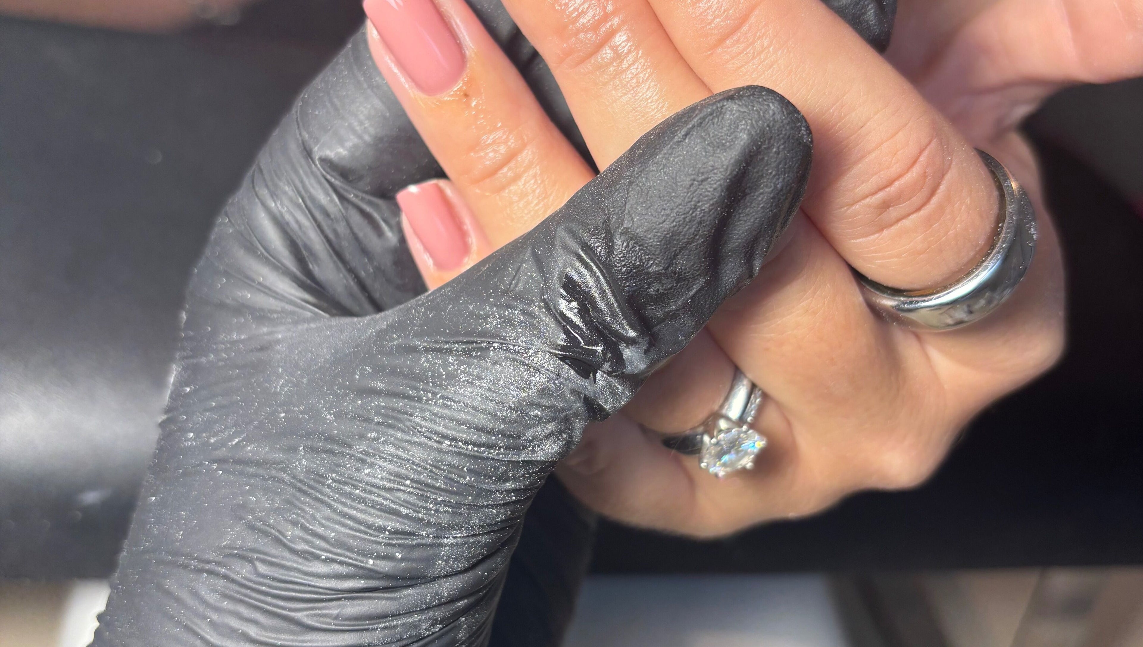 Professional manicure at Gnb Nail Studio, Broomfield, England, GB. Close-up of beautifully polished nails.