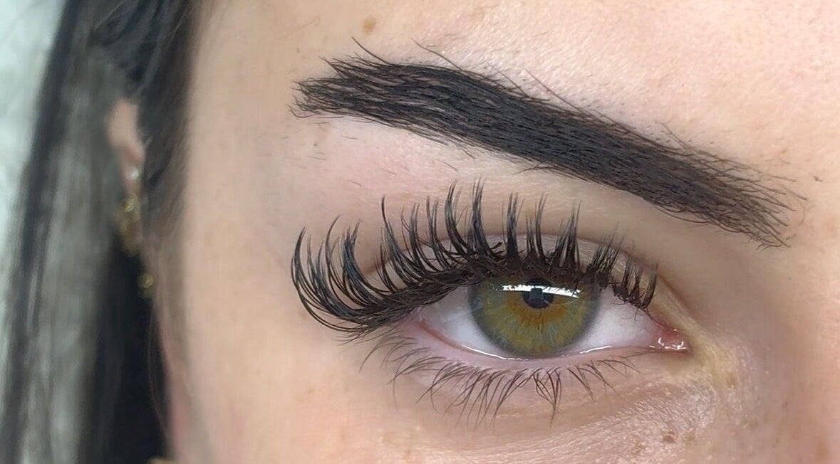 Close-up of styled eyelashes at SSLASH, Caloundra West, Queensland, AU.