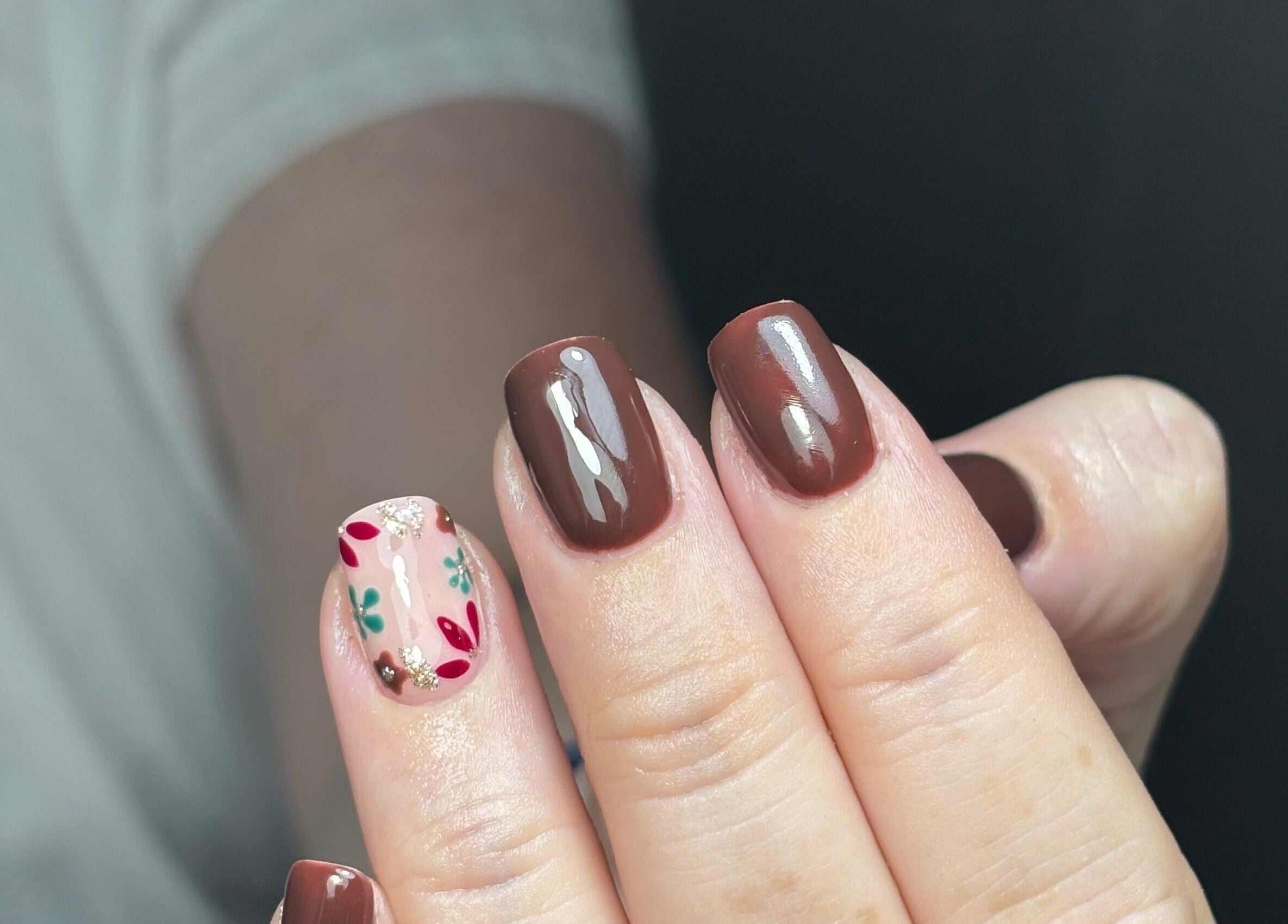 Elegant floral nail art by By Lucy Ellenx in Stratford-upon-avon, England, GB enhances beauty and style.