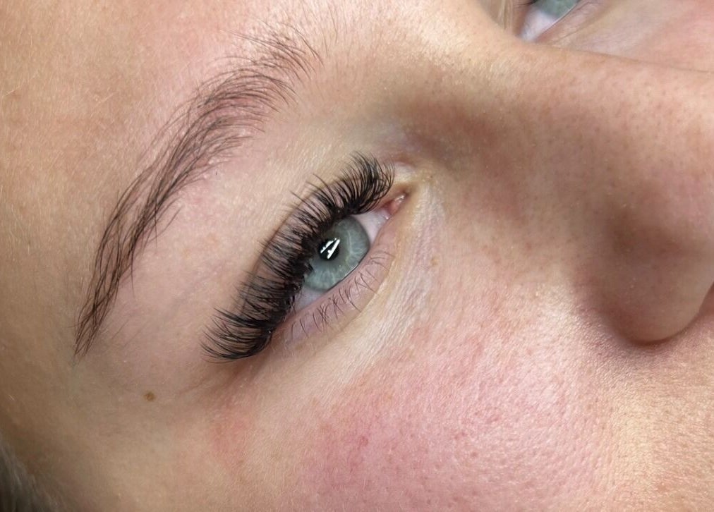 Close-up of styled eyelashes at Nova, Clitheroe, England, GB offering premium beauty services.