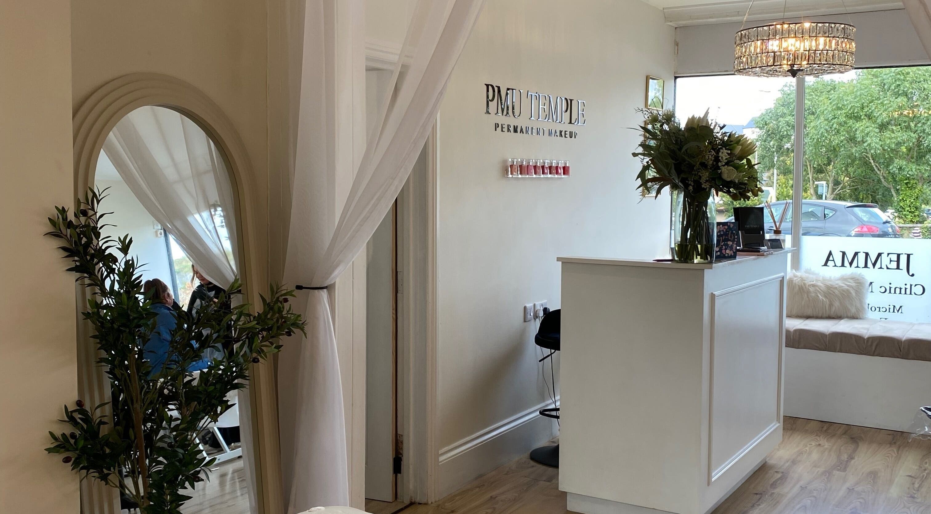 Chic beauty reception at By Megan Robinson, Plymouth, England, GB with elegant decor and natural light.