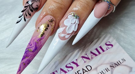 Exquisite nail art with intricate designs at Fantasy Nails, Holyhead, Cymru, GB.