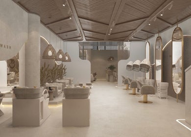 تصميم داخلي أنيق في Bayan Makeup Bar & Spa بالرياض, منطقة الرياض, SA يعكس الفخامة والراحة.
