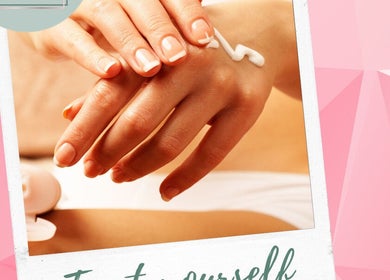 Hand cream application at Unique beauty & aesthetics, Rhosllanerchrugog, Wales, GB. Pamper your hands today.