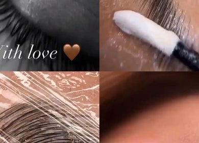 Close-up of eyelash treatment at Unique beauty & aesthetics, Rhosllanerchrugog, Wales, GB.