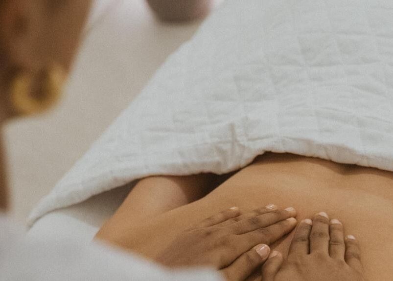 Relaxing massage at The Cure, Tortola, Tortola, VG promoting wellness and relaxation services.