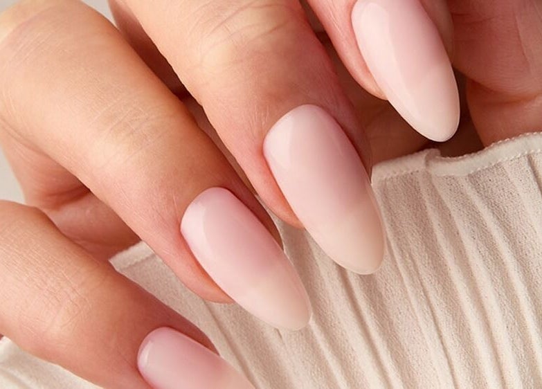 Stylish pink manicure at MAUDÉ Studio, Bassingbourn, England, GB.