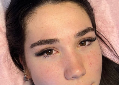 Close-up of expertly crafted eyelash extensions at J Lash, Dunleer, County Louth, IE.