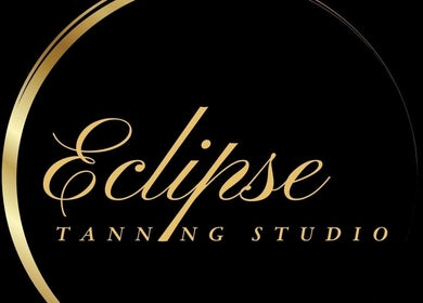 Eclipse Tanning Studio logo in gold lettering, located in Launceston (Anglia), Cornwall, GB.