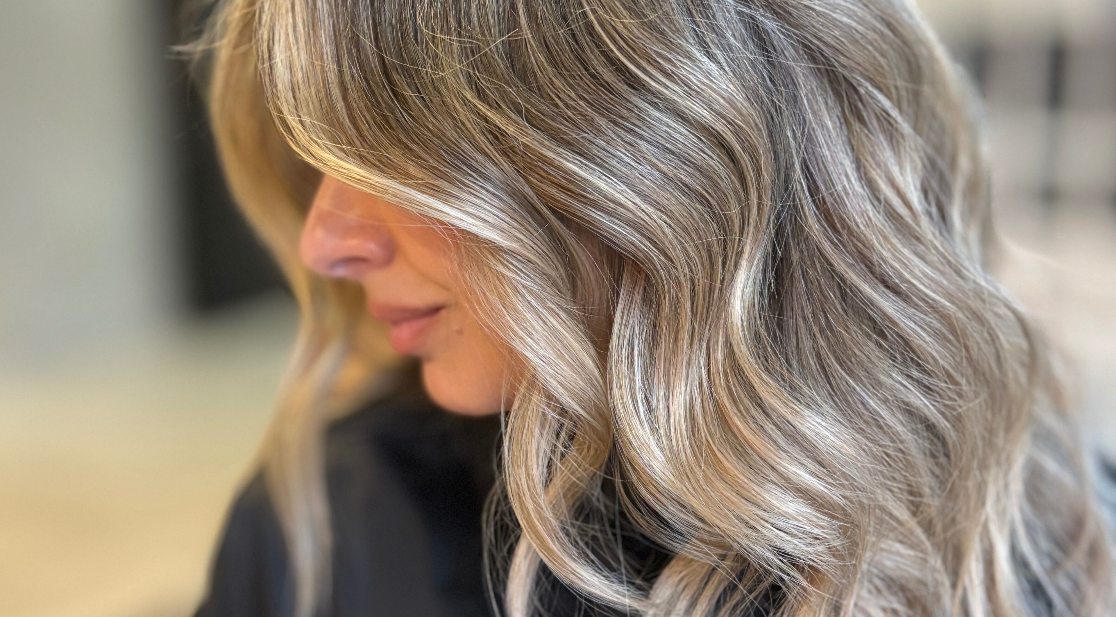 Blonde wavy hairstyle at V•Hair Studio ByVera, Melbourne, Victoria, AU.