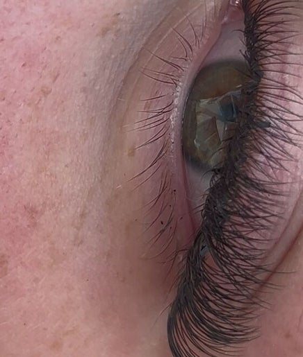 Close-up of eyelash extensions at Beauty by Jess, Staverton, England, GB.