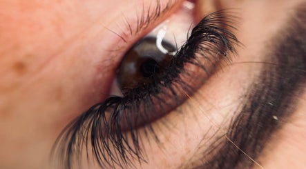 Close-up of beautifully styled lashes at Lenails Beauty Salon, Krugersdorp, Gauteng, ZA.