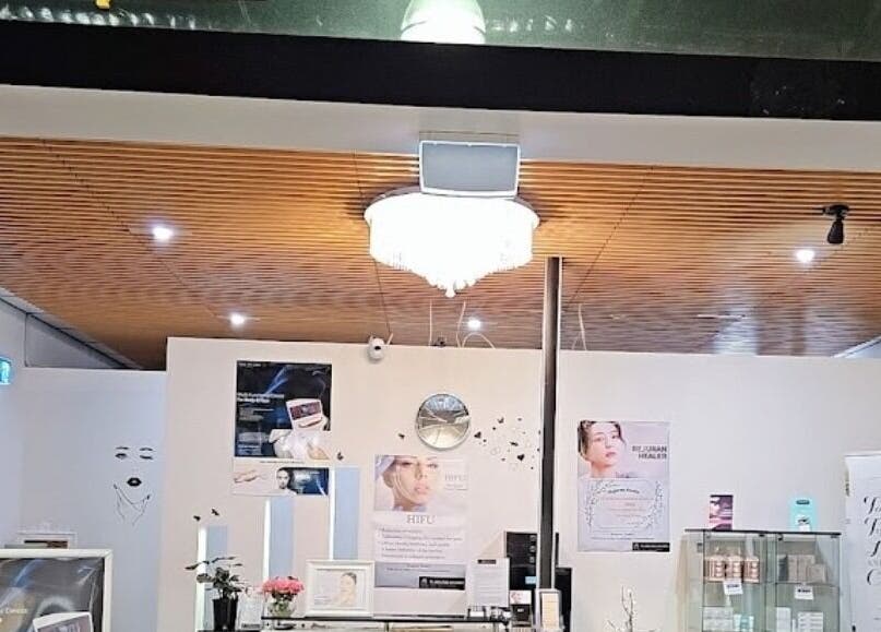 Welcoming entry of Flawless Beauty Cairns, located in Cairns City, Queensland, AU, featuring elegant decor.