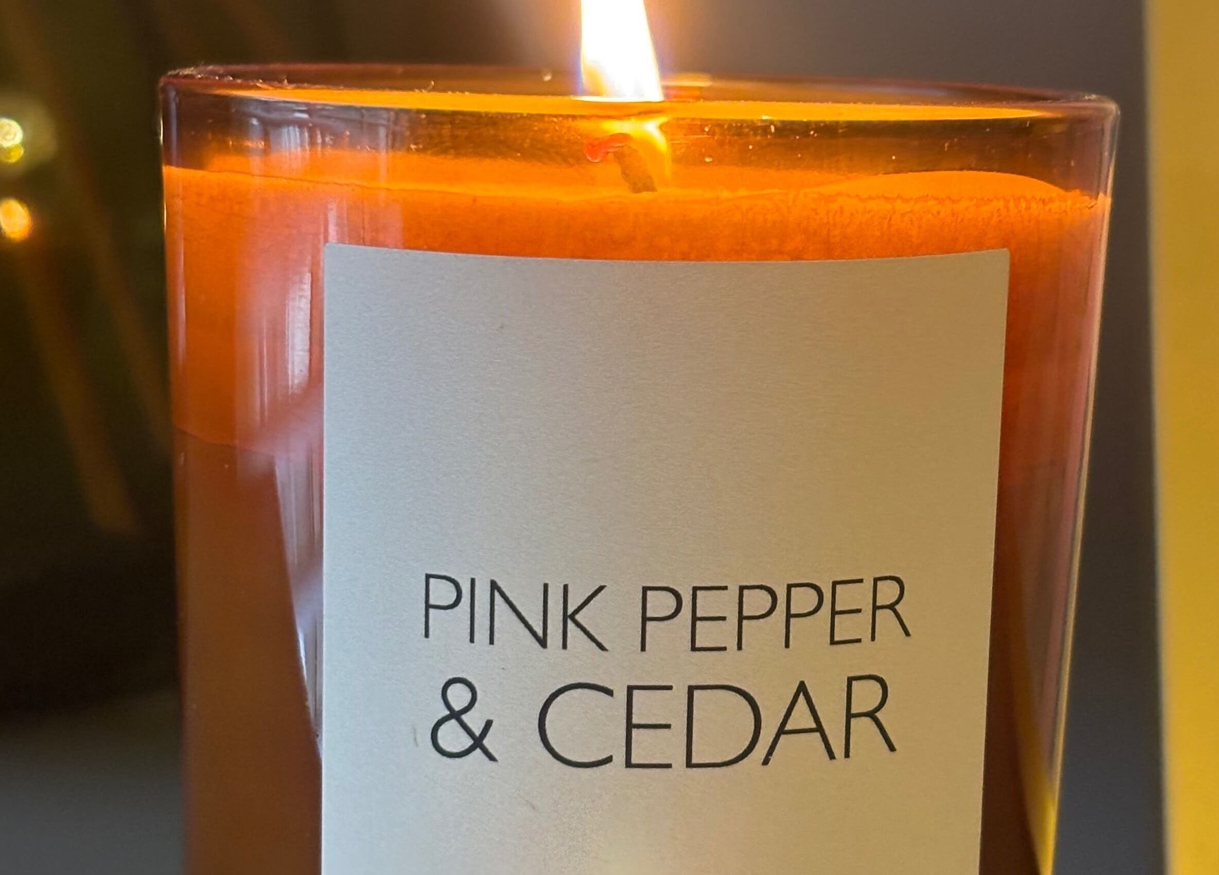 Pink Pepper & Cedar candle at Sugar Studio in Envi Clinic, Ballyclare, Northern Ireland, GB.