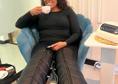 Woman enjoys therapy at Euphrates Wellness Clinic - Monument Park, Centurion, Gauteng, ZA.