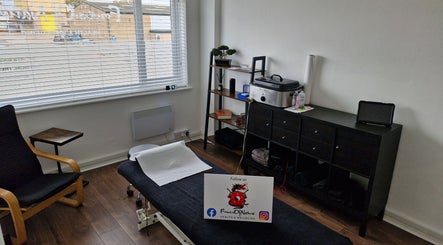 Tranquil therapy room at Clacton clinic Forces of Nature Health & Wellbeing, Clacton-on-sea, England, GB.