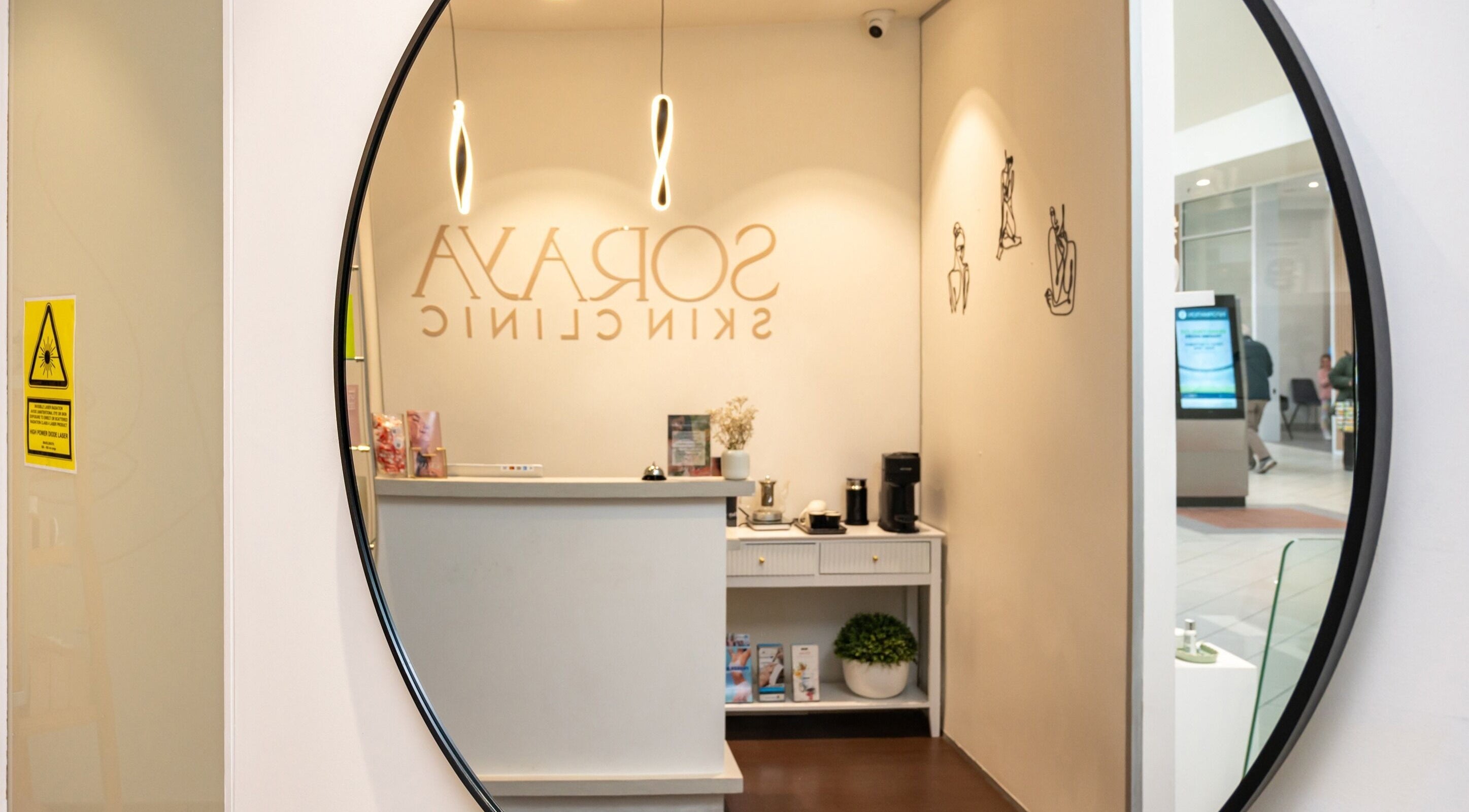 Elegant reception area of Soraya Skin Clinic Doncaster East, located in Doncaster East, Victoria, AU.