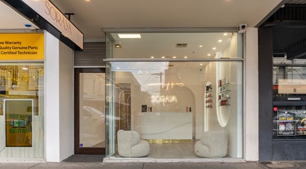 Front view of Soraya Skin Clinic Prahran in Prahran, Victoria, AU featuring minimalist design and signage.