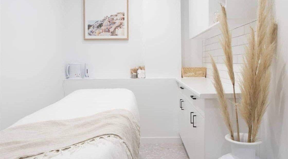Tranquil treatment room at Envious Beauty, Buddina, Queensland, AU with calming decor and soft lighting.