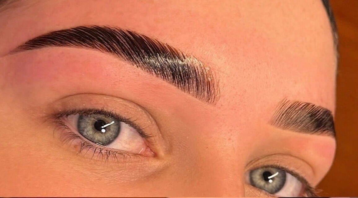 Close-up of styled eyebrows at BuenoStudio1, Galway, County Galway, IE.