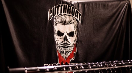 Cutthroat logo featuring a stylized skull on black fabric, Stara Zagora, Stara Zagora, BG.