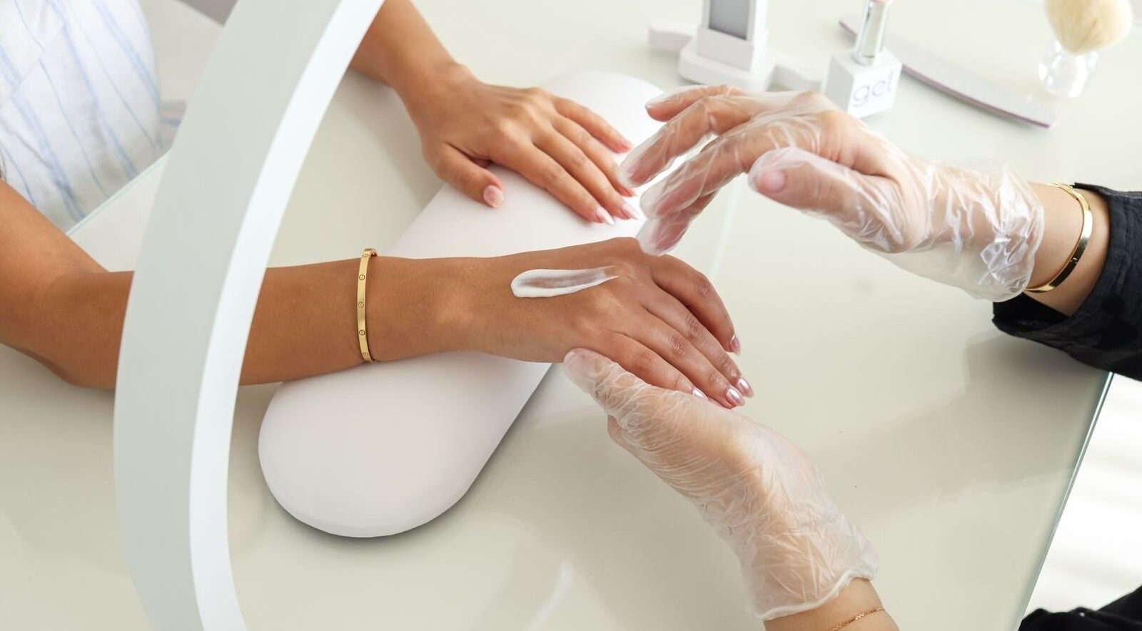 Hand treatment at MYB Lounge & Spa in Al Khobar, Eastern Province, SA. Experience luxury skincare and relaxation.