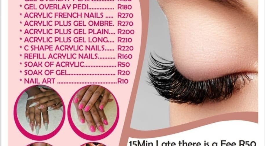 Price list at Phumi's nail bar 💅, Soweto, Gauteng, ZA featuring manicure and pedicure services.