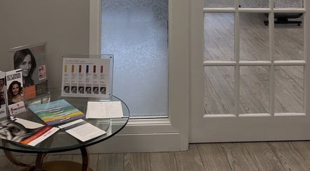 Injectme.Toronto venue entry with brochures in Toronto, Ontario, CA highlighting skincare options.
