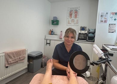 Nikki Porter FHP offers foot therapy in a serene setting in Birmingham, England, GB.