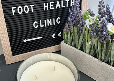 Cozy setup at Nikki Porter FHP, Birmingham, England, GB with candles and flowers.