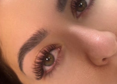 Close-up of lush eyelashes at Hatfield SK&CO, Hatfield, England, GB.