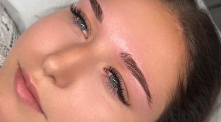 Close-up of expertly shaped eyebrows at Hatfield, Hatfield, England, GB.